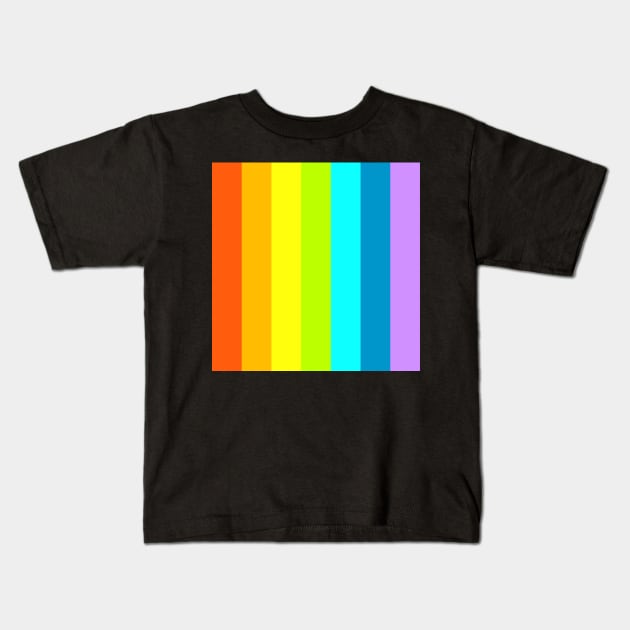 Vertical Rainbow Kids T-Shirt by Jennifer